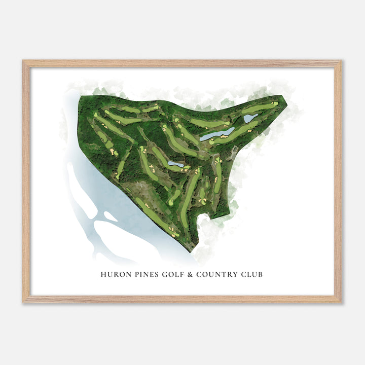 Print of Huron Pines Golf &amp; Country Club Classic Map