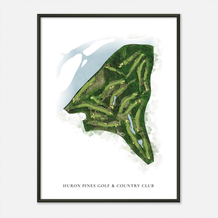 Print of Huron Pines Golf &amp; Country Club Classic Map
