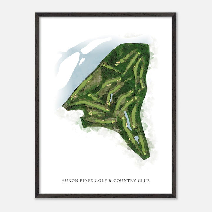 Print of Huron Pines Golf &amp; Country Club Classic Map