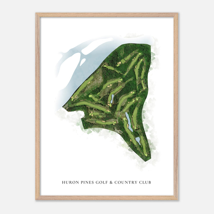Print of Huron Pines Golf &amp; Country Club Classic Map