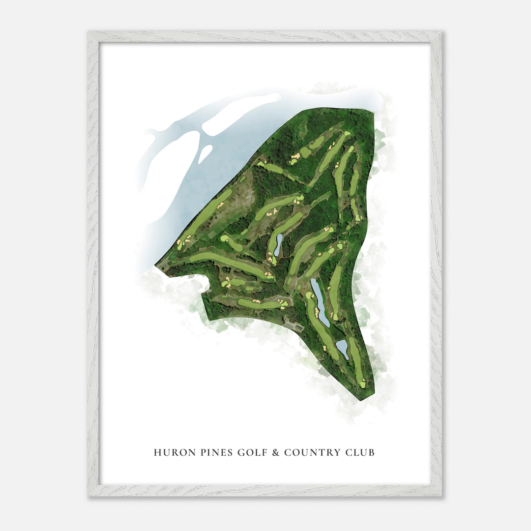 Print of Huron Pines Golf &amp; Country Club Classic Map