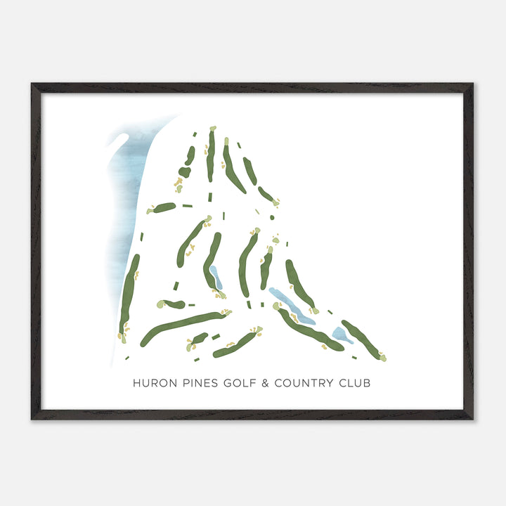 Print of Huron Pines Golf &amp; Country Club Modern Map