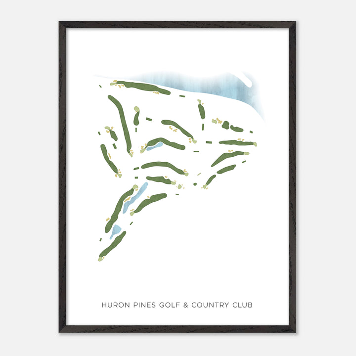 Print of Huron Pines Golf &amp; Country Club Modern Map