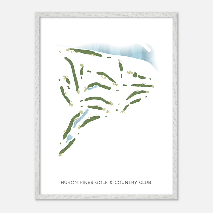 Print of Huron Pines Golf &amp; Country Club Modern Map
