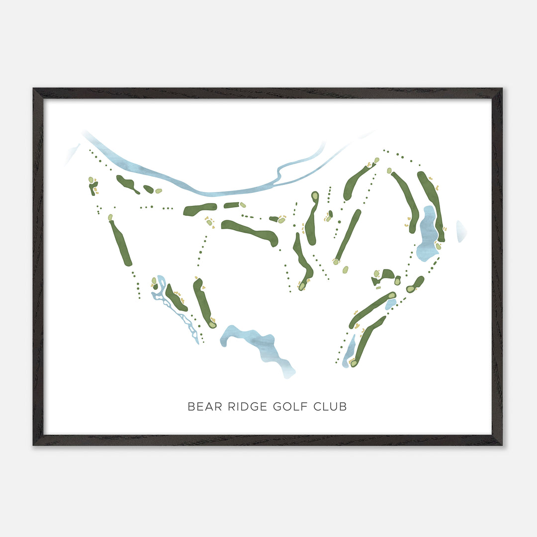 Print of Bear Ridge Golf Club Modern Map