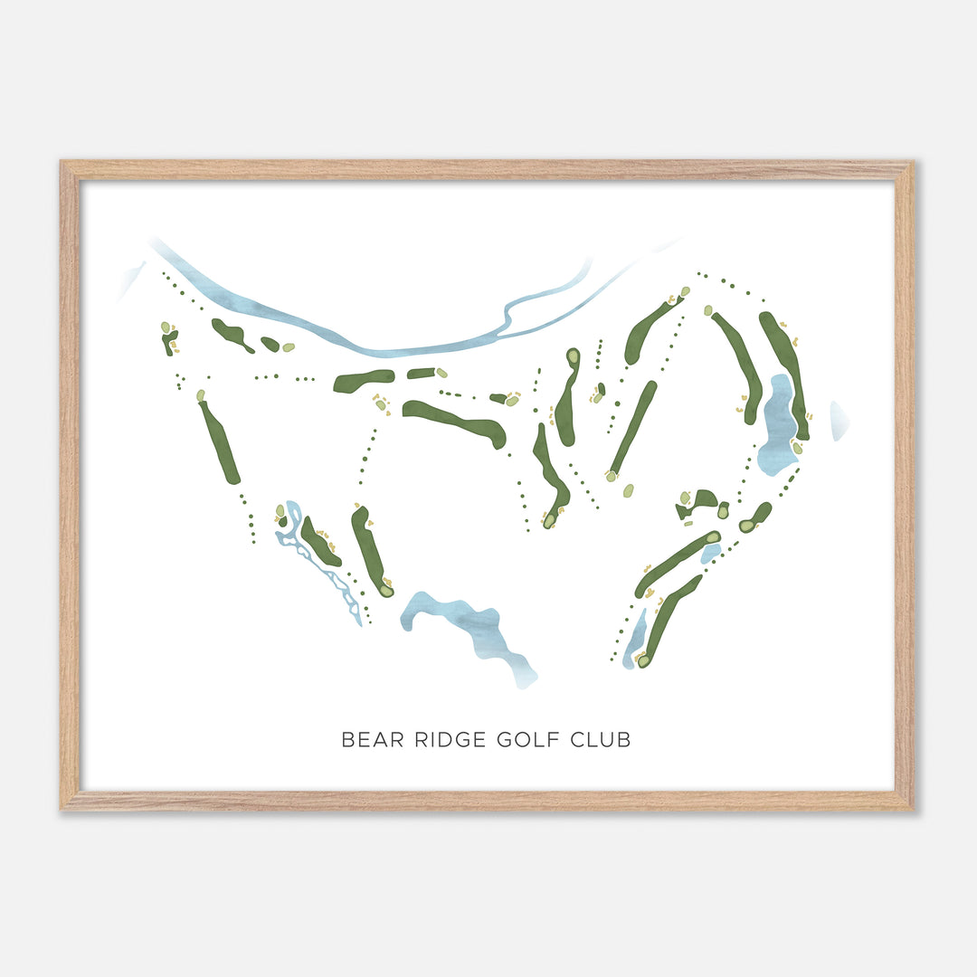 Print of Bear Ridge Golf Club Modern Map