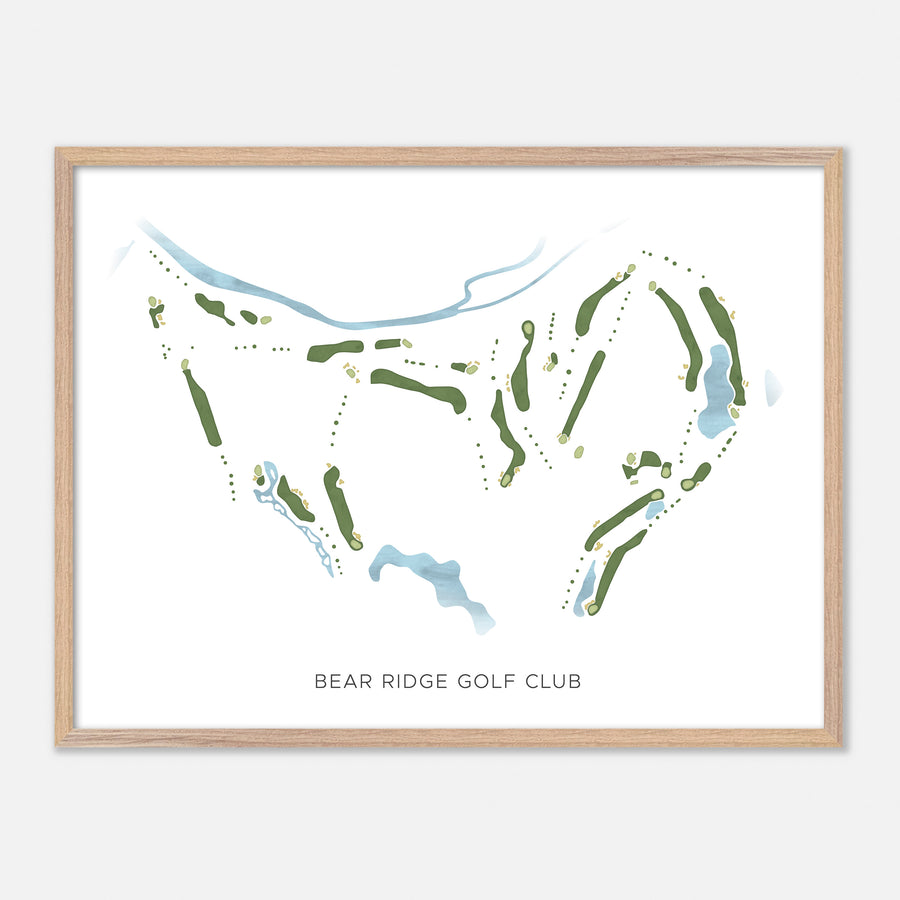 Print of Bear Ridge Golf Club Modern Map