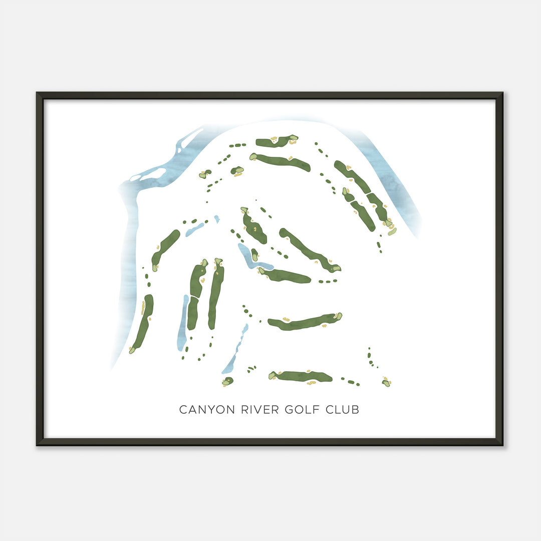 Print of Canyon River Golf Club Modern Map