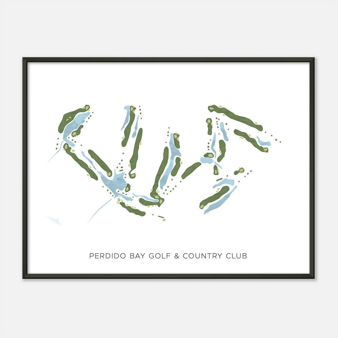 Print of Perdido Bay Golf & Country Club Modern Map