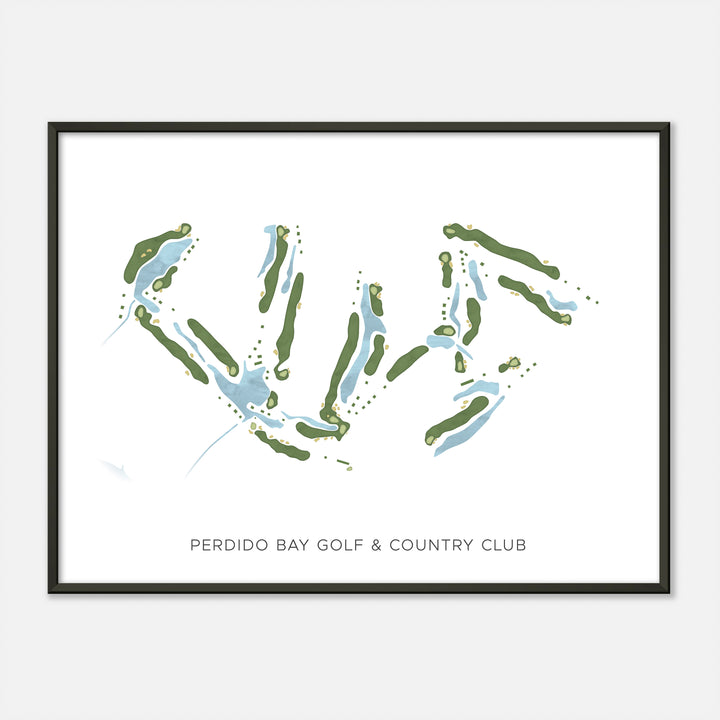 Print of Perdido Bay Golf & Country Club Modern Map