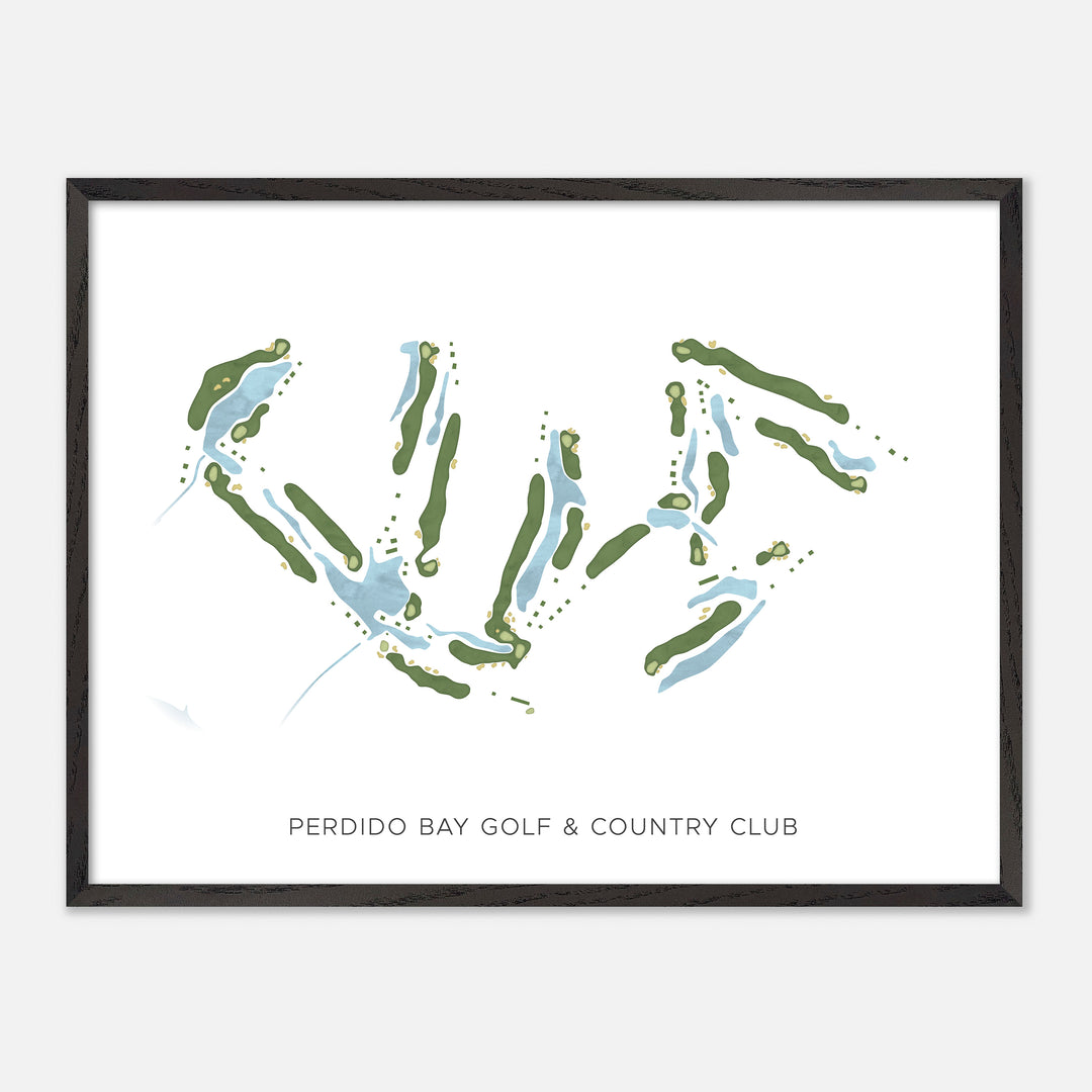 Print of Perdido Bay Golf & Country Club Modern Map