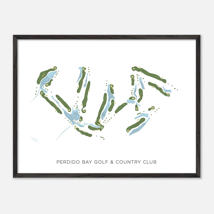 Print of Perdido Bay Golf & Country Club Modern Map