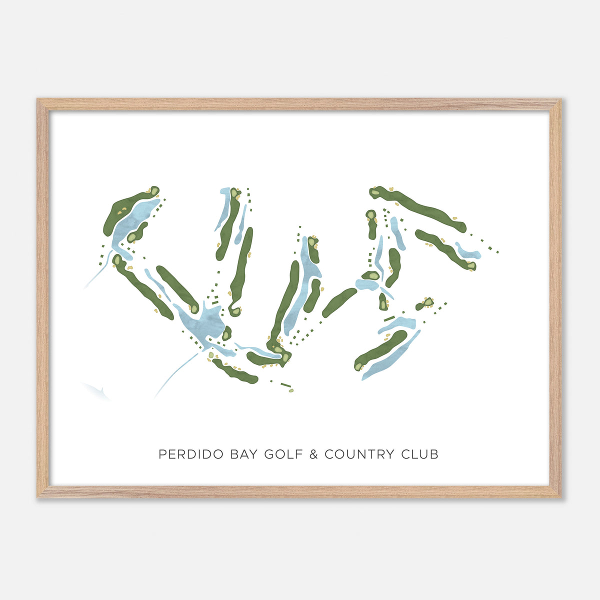 Print of Perdido Bay Golf & Country Club Modern Map