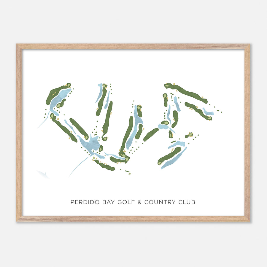 Print of Perdido Bay Golf & Country Club Modern Map