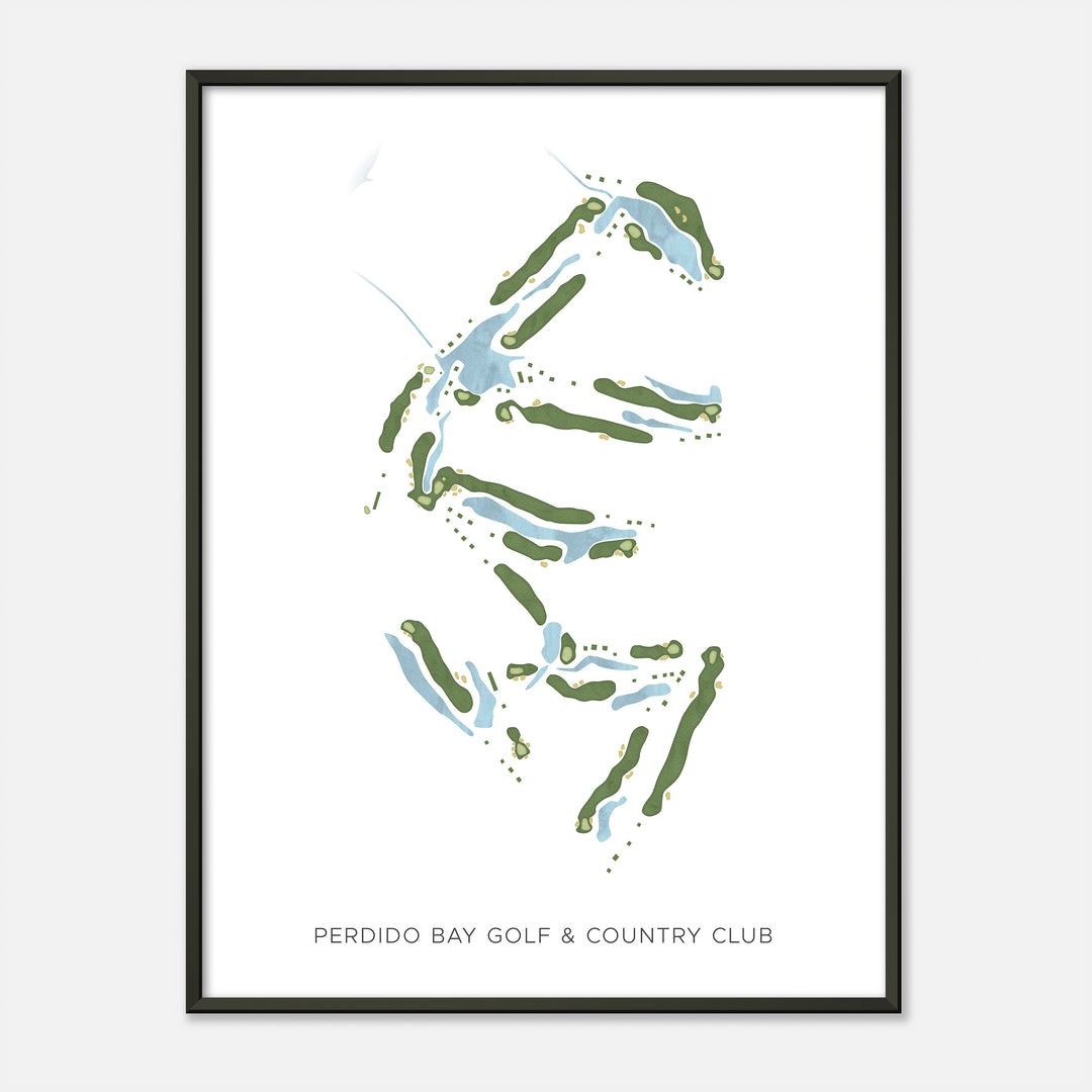 Print of Perdido Bay Golf & Country Club Modern Map