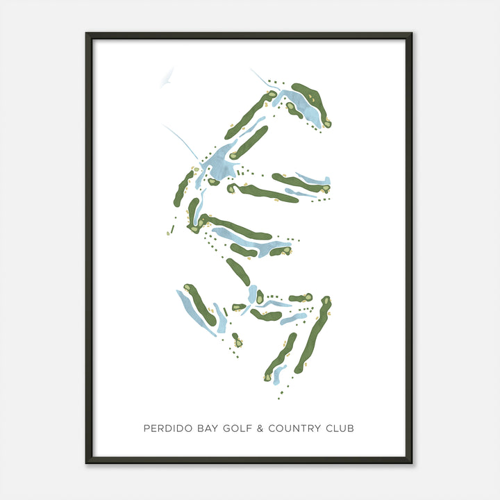 Print of Perdido Bay Golf & Country Club Modern Map