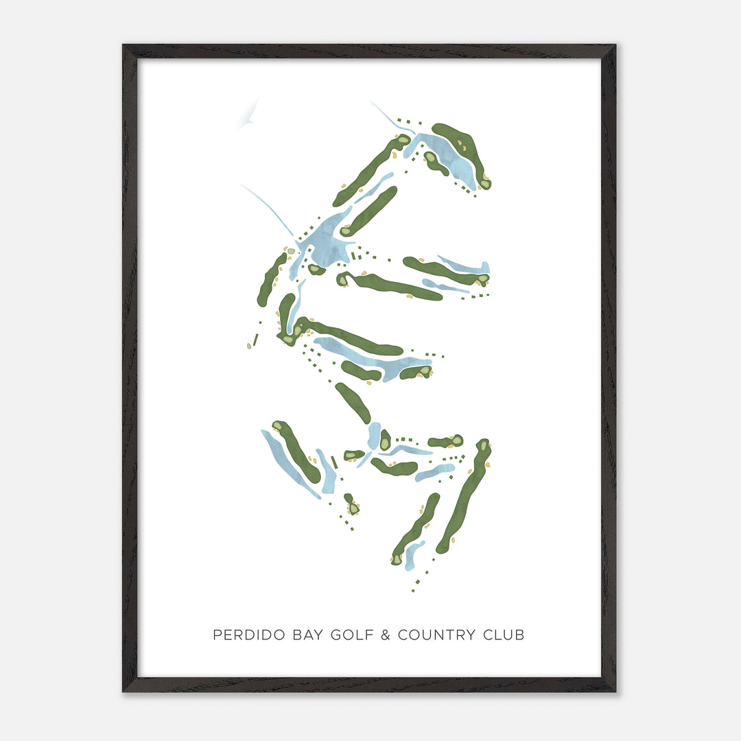 Print of Perdido Bay Golf & Country Club Modern Map