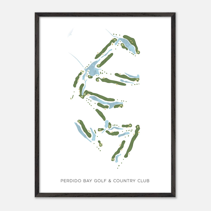 Print of Perdido Bay Golf & Country Club Modern Map