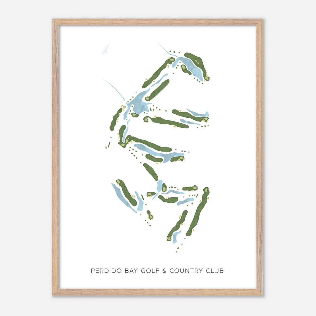 Print of Perdido Bay Golf & Country Club Modern Map