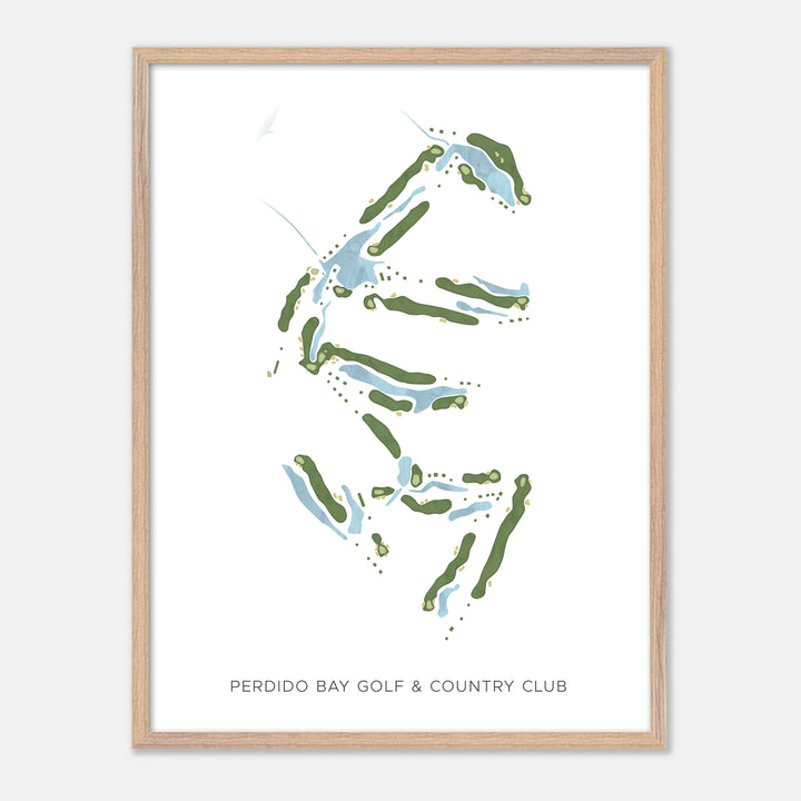 Print of Perdido Bay Golf & Country Club Modern Map