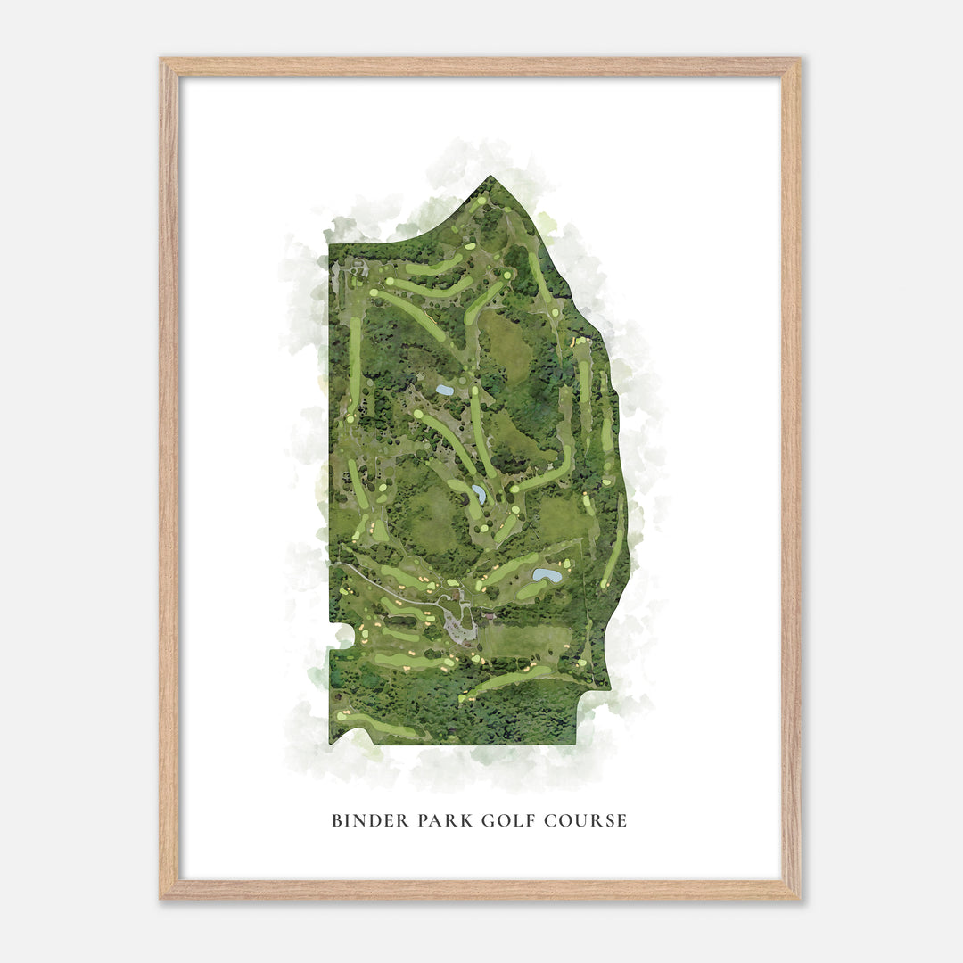 Print of Binder Park Golf Course Classic Map