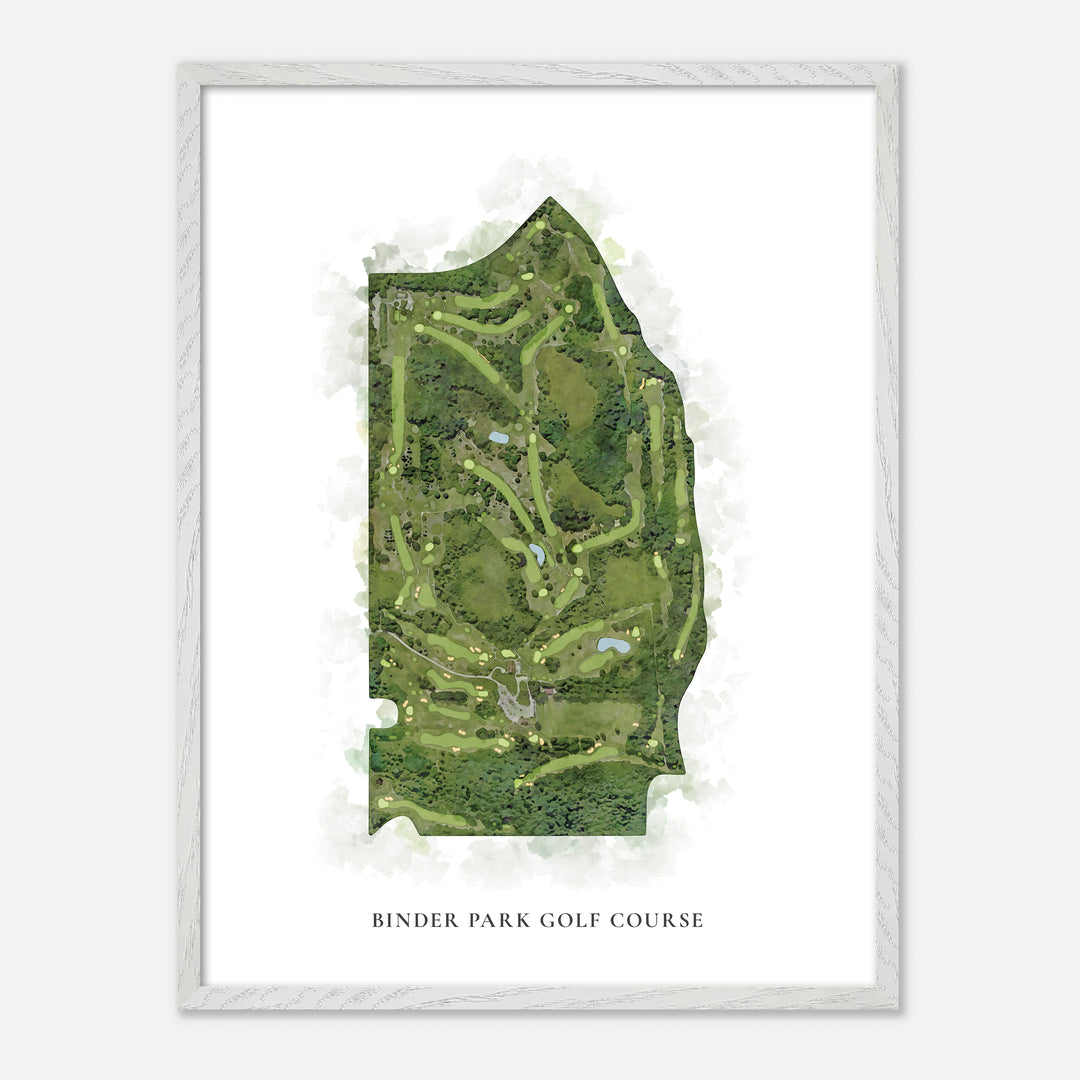Print of Binder Park Golf Course Classic Map
