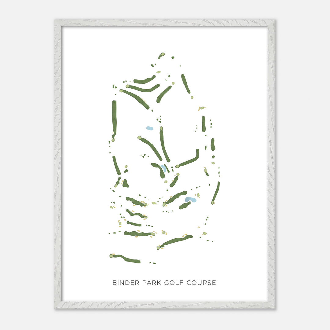 Print of Binder Park Golf Course Modern Map