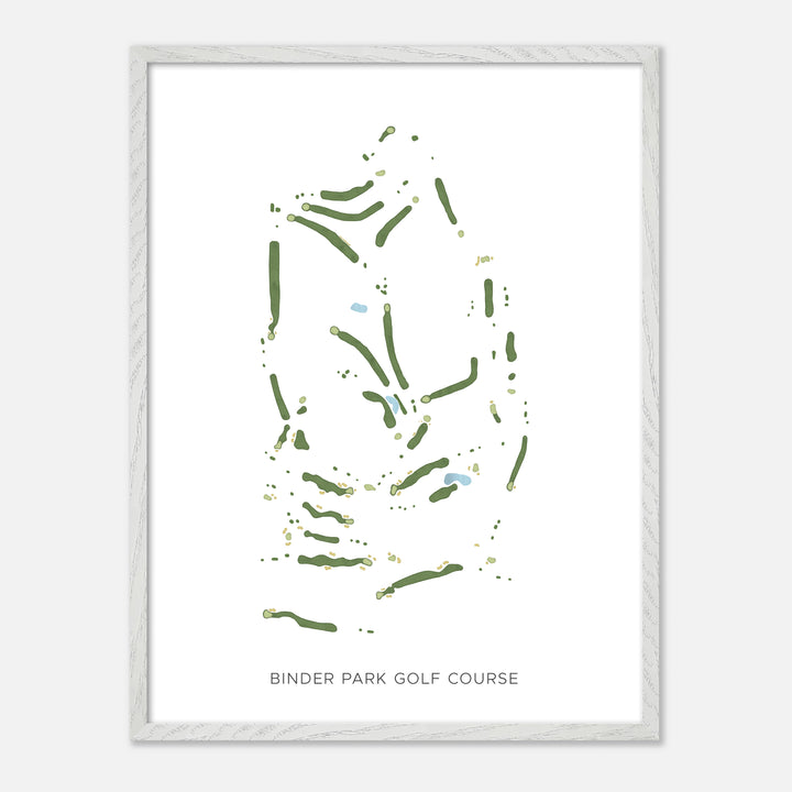 Print of Binder Park Golf Course Modern Map