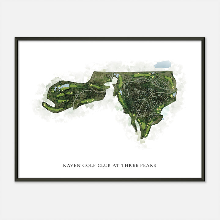 Print of Raven Golf Club At Three Peaks Classic Map