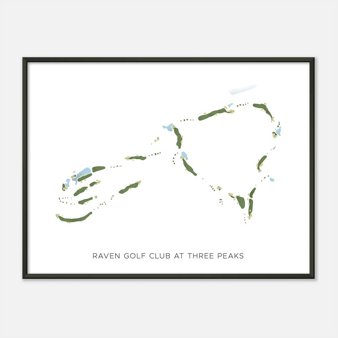 Print of Raven Golf Club At Three Peaks Modern Map