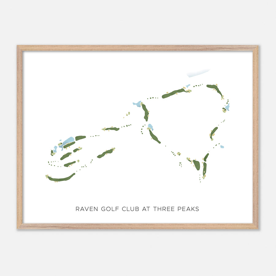 Print of Raven Golf Club At Three Peaks Modern Map