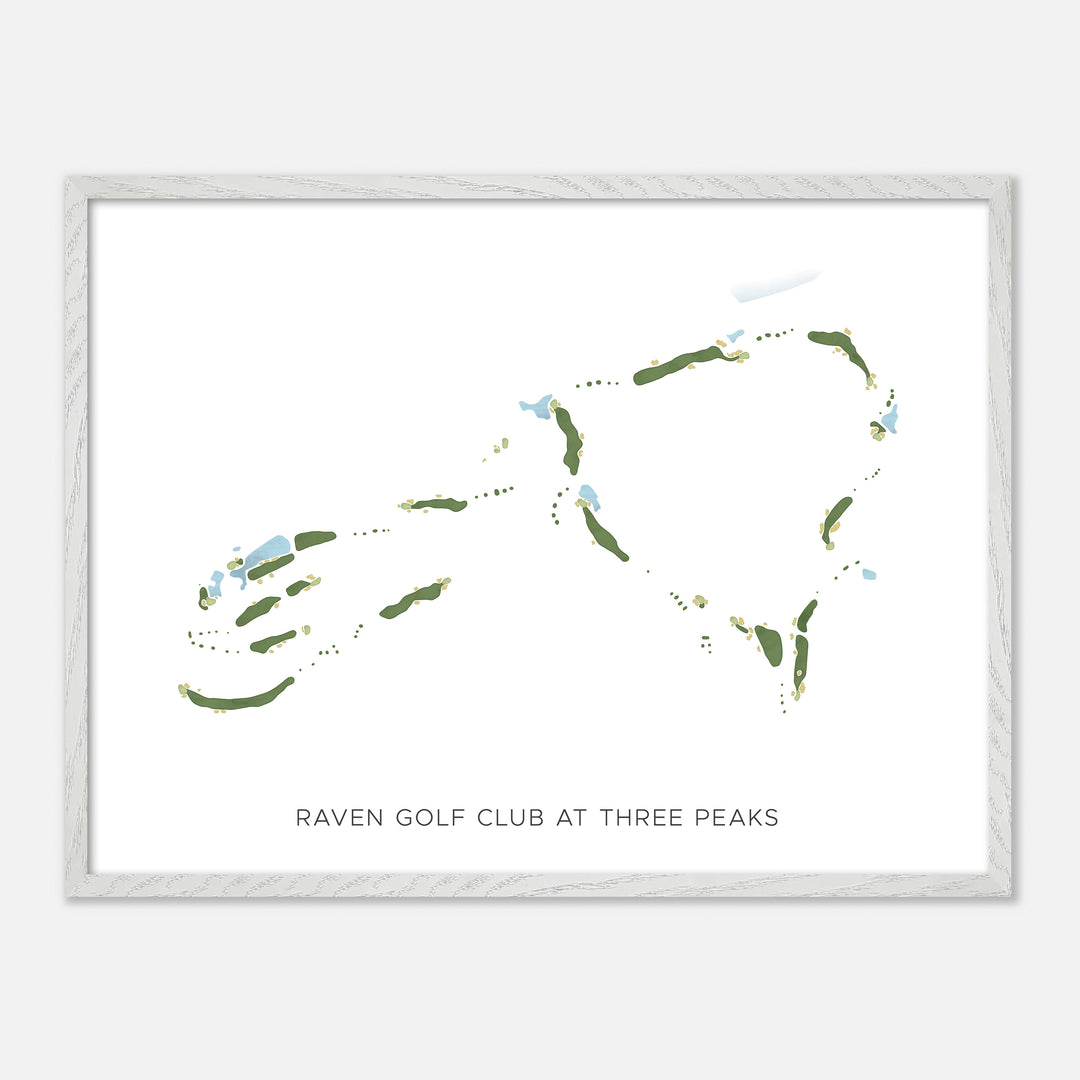 Print of Raven Golf Club At Three Peaks Modern Map