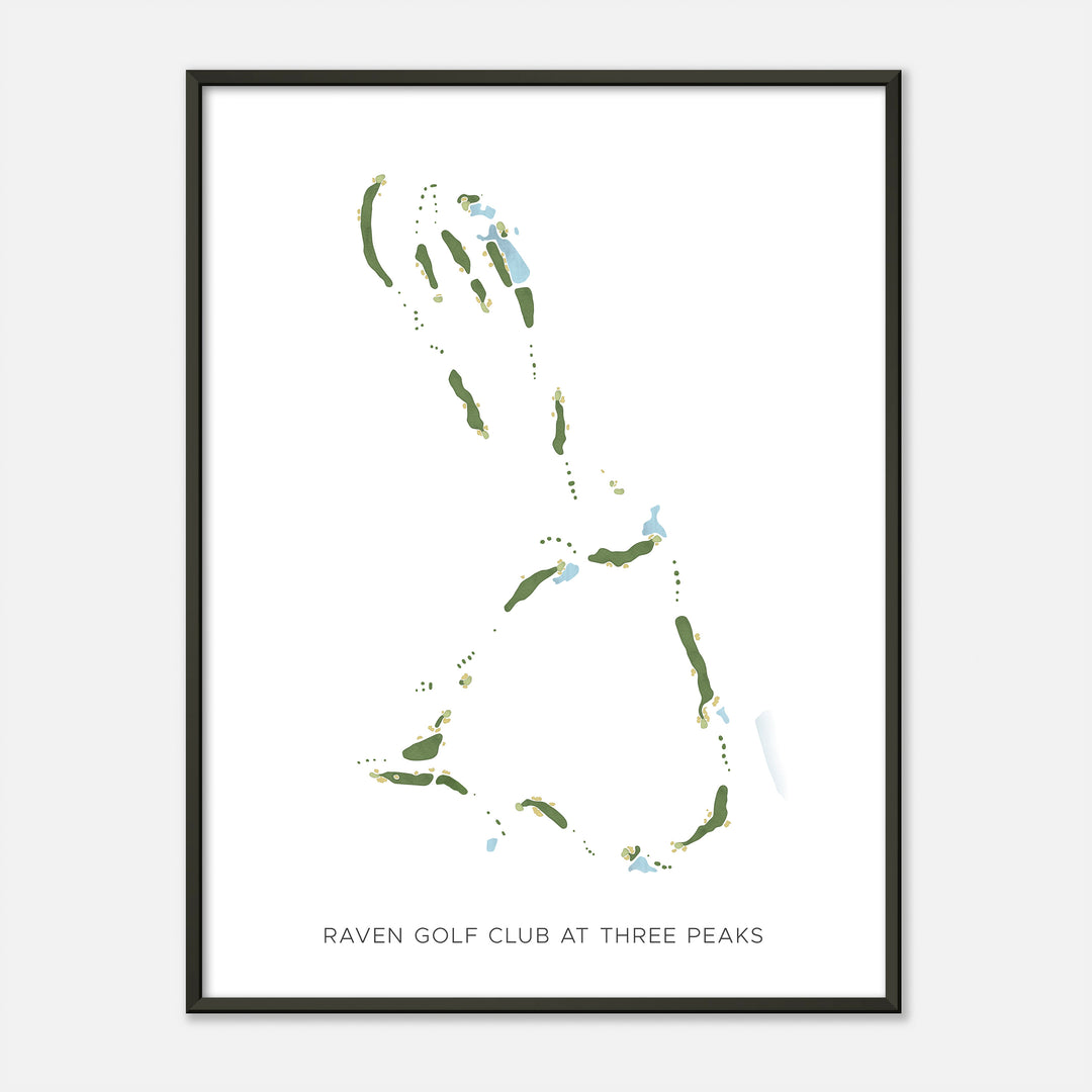 Print of Raven Golf Club At Three Peaks Modern Map