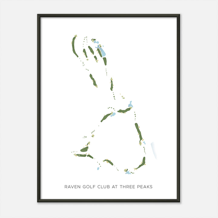 Print of Raven Golf Club At Three Peaks Modern Map
