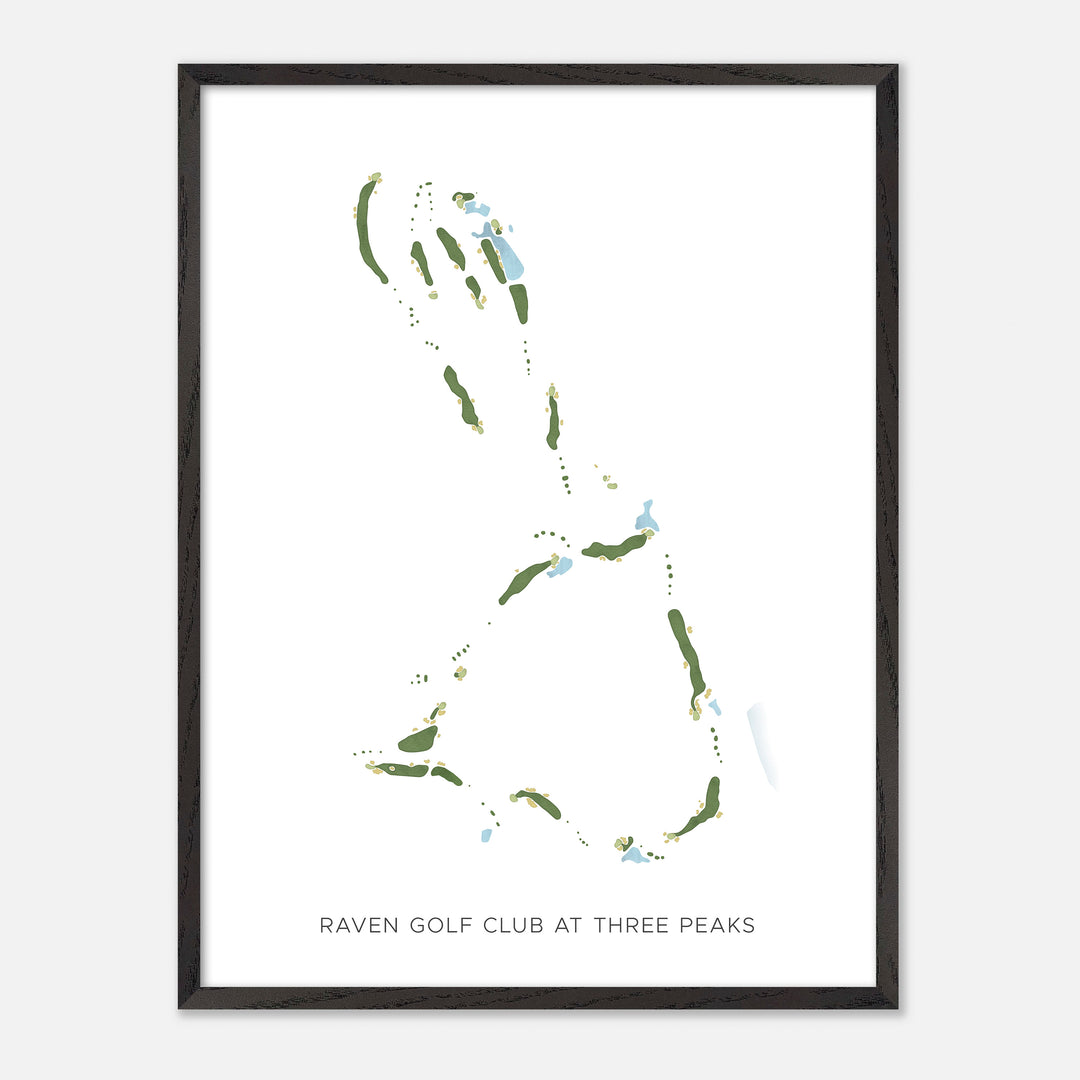Print of Raven Golf Club At Three Peaks Modern Map