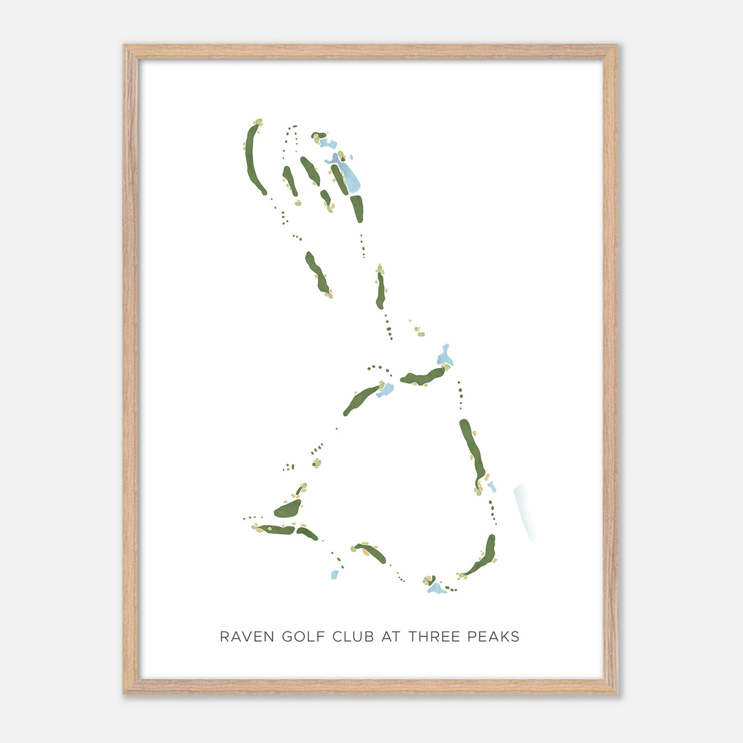 Print of Raven Golf Club At Three Peaks Modern Map