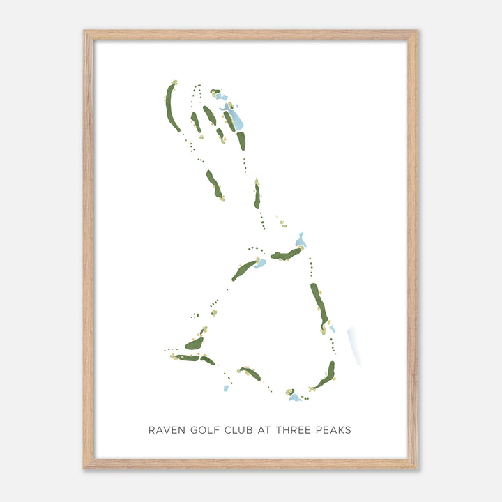 Print of Raven Golf Club At Three Peaks Modern Map