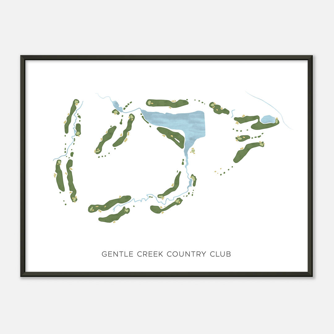 Print of Gentle Creek Country Club Modern Map