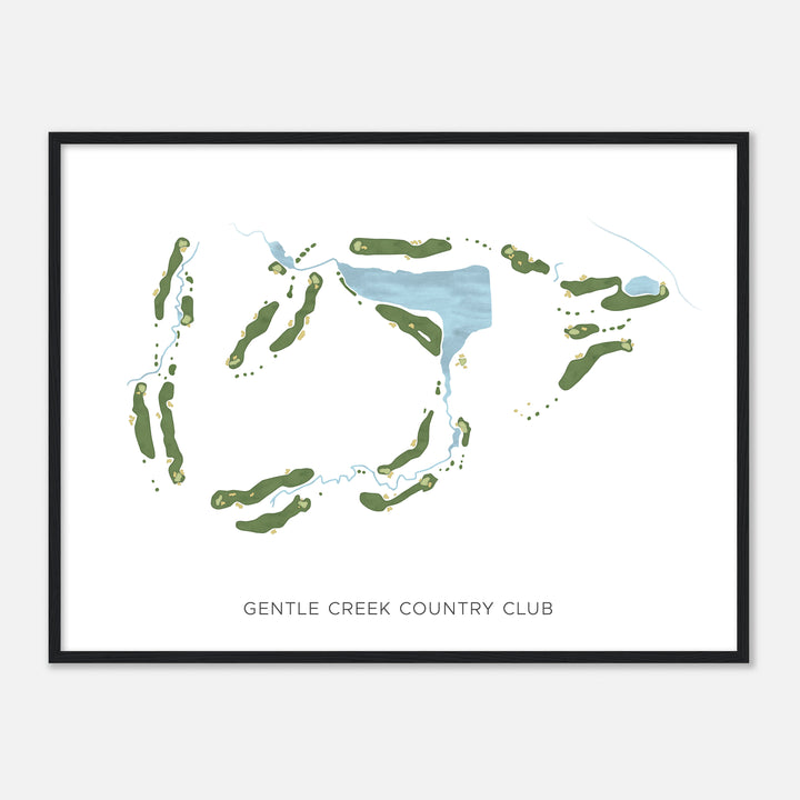 Print of Gentle Creek Country Club Modern Map