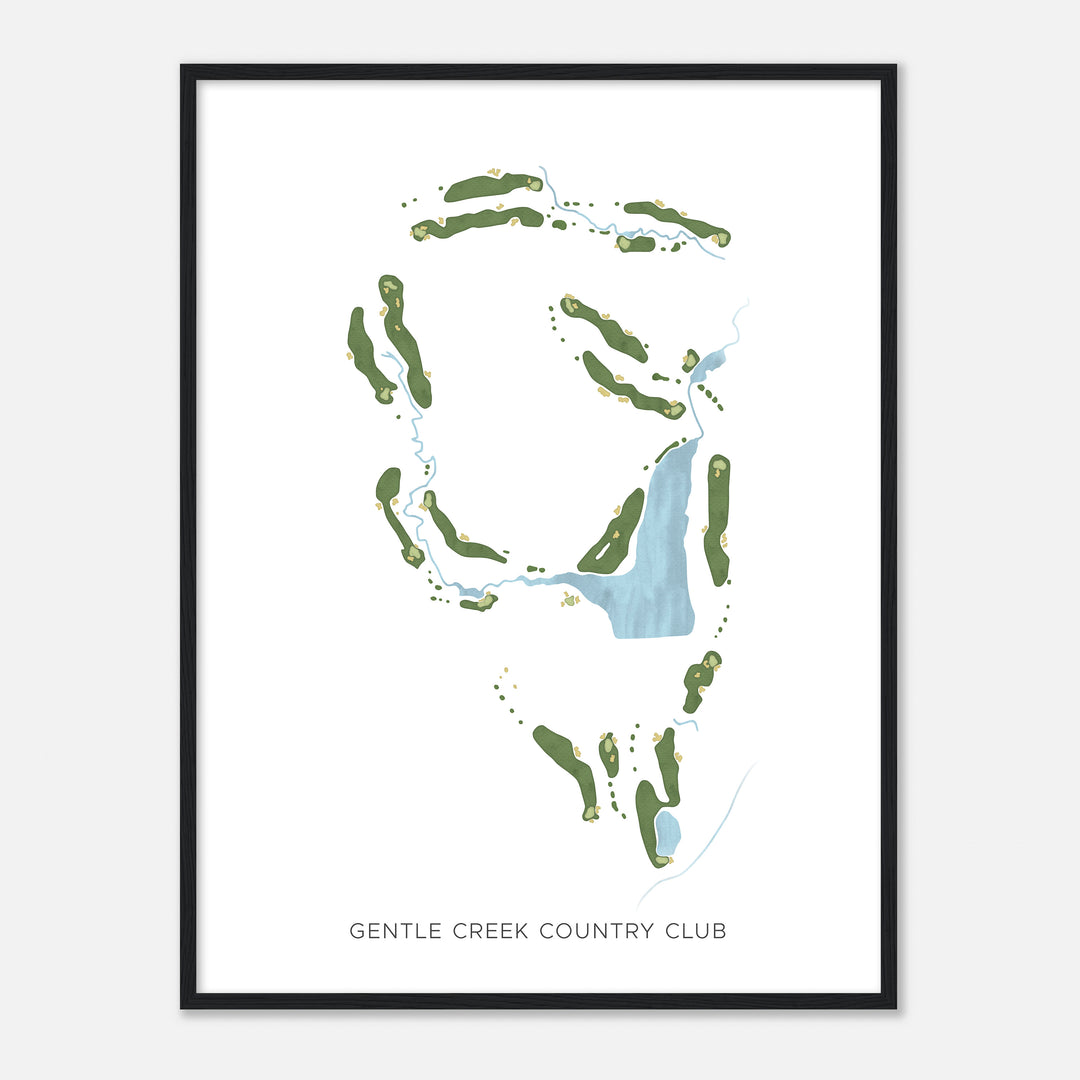 Print of Gentle Creek Country Club Modern Map
