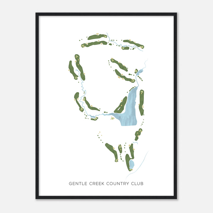 Print of Gentle Creek Country Club Modern Map