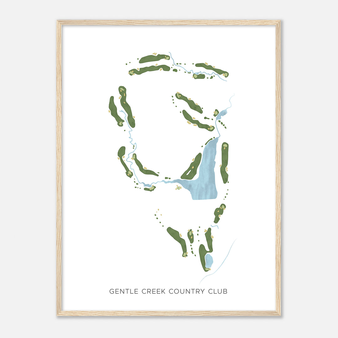 Print of Gentle Creek Country Club Modern Map