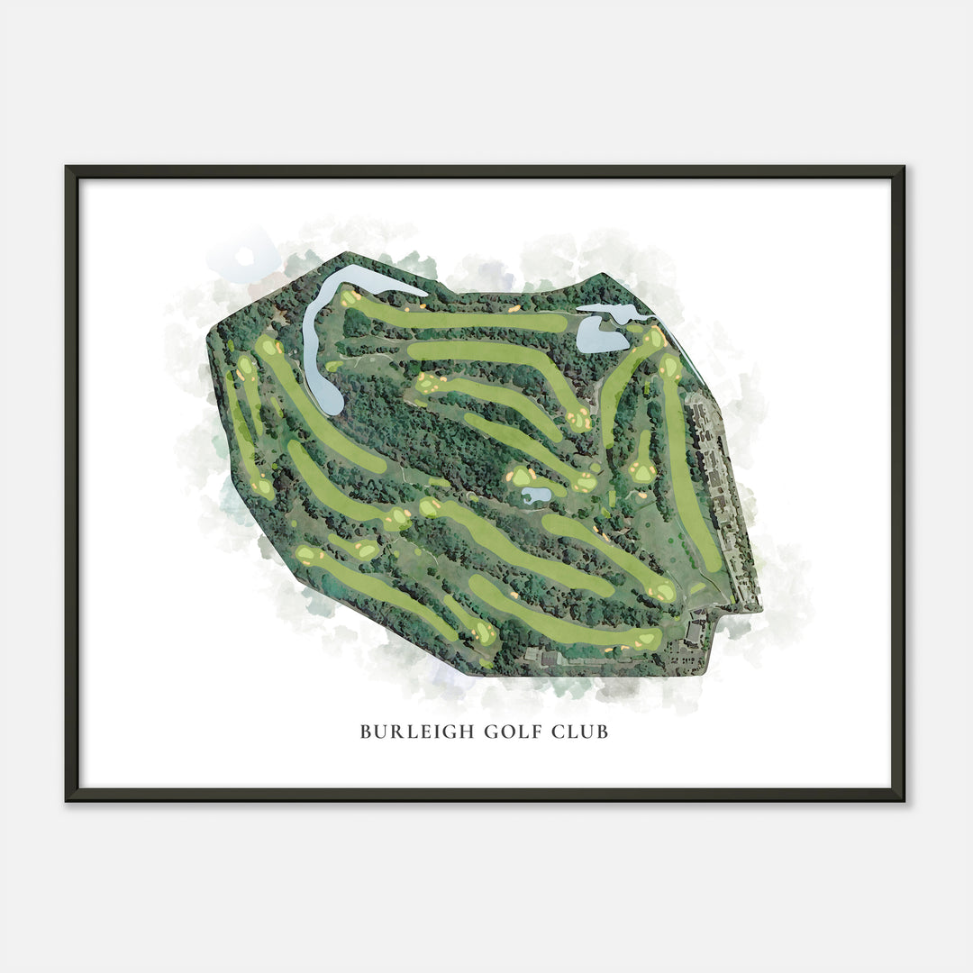 Print of Burleigh Golf Club Classic Map