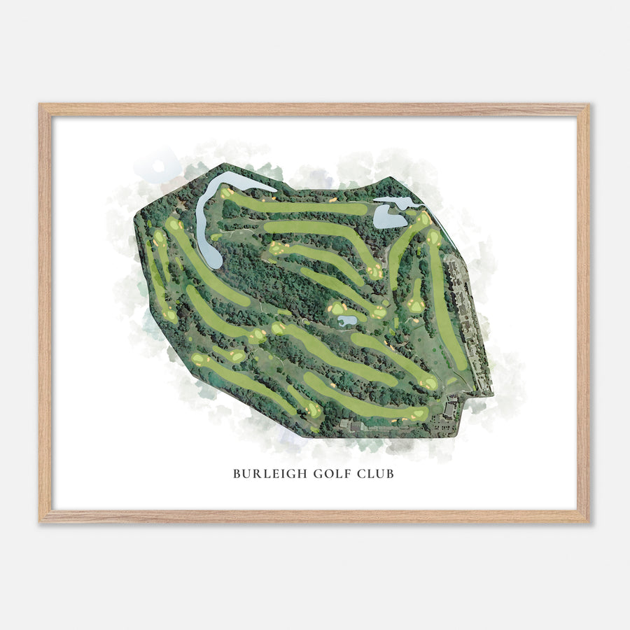 Print of Burleigh Golf Club Classic Map