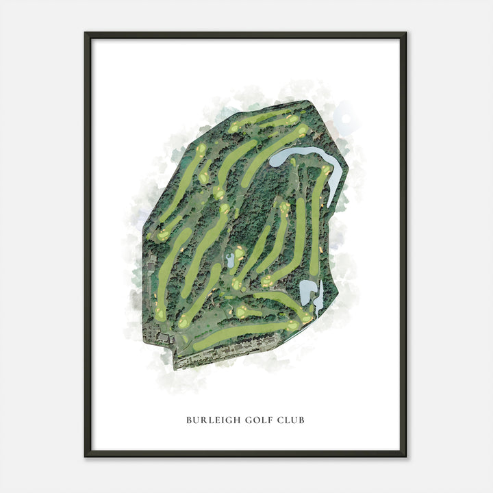 Print of Burleigh Golf Club Classic Map
