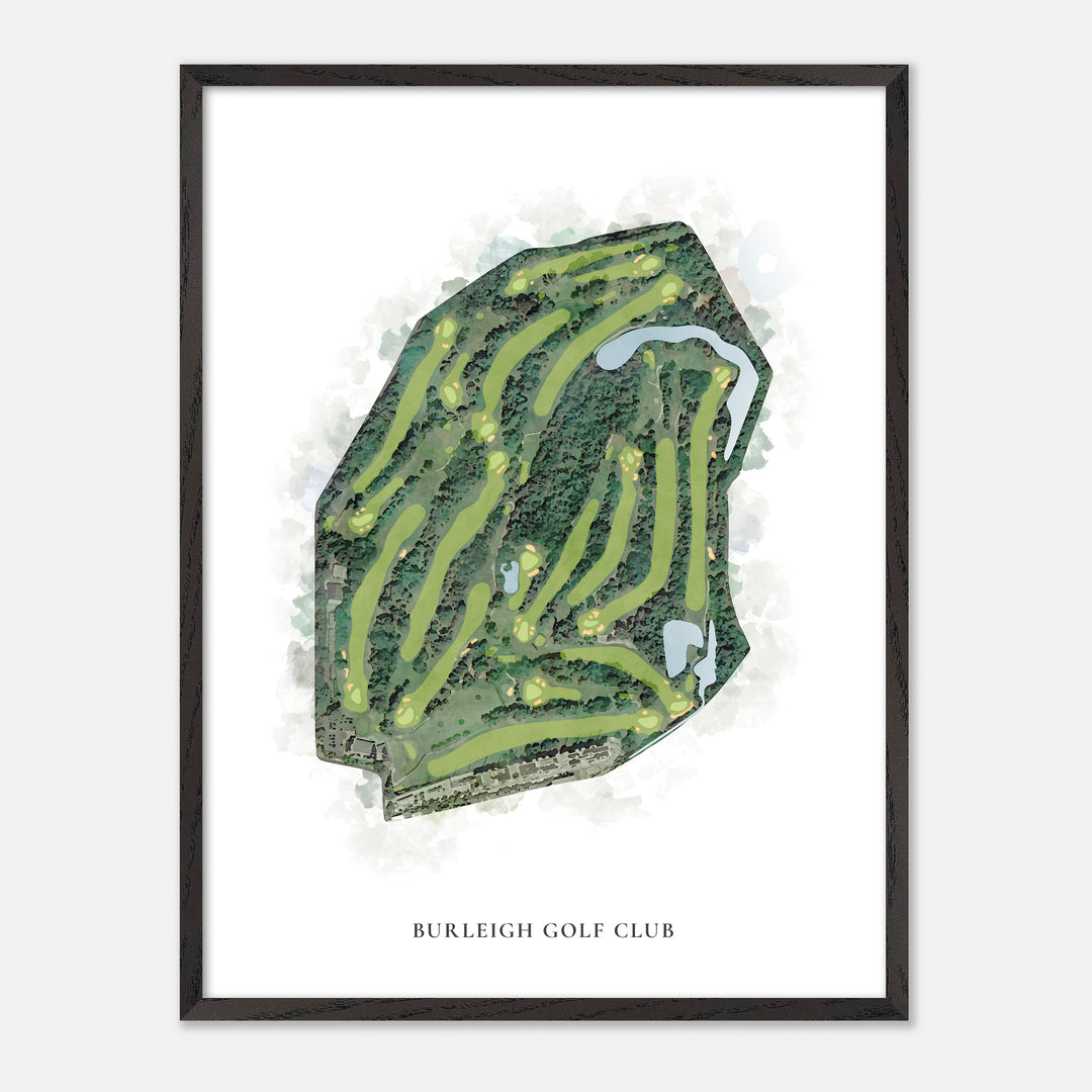 Print of Burleigh Golf Club Classic Map