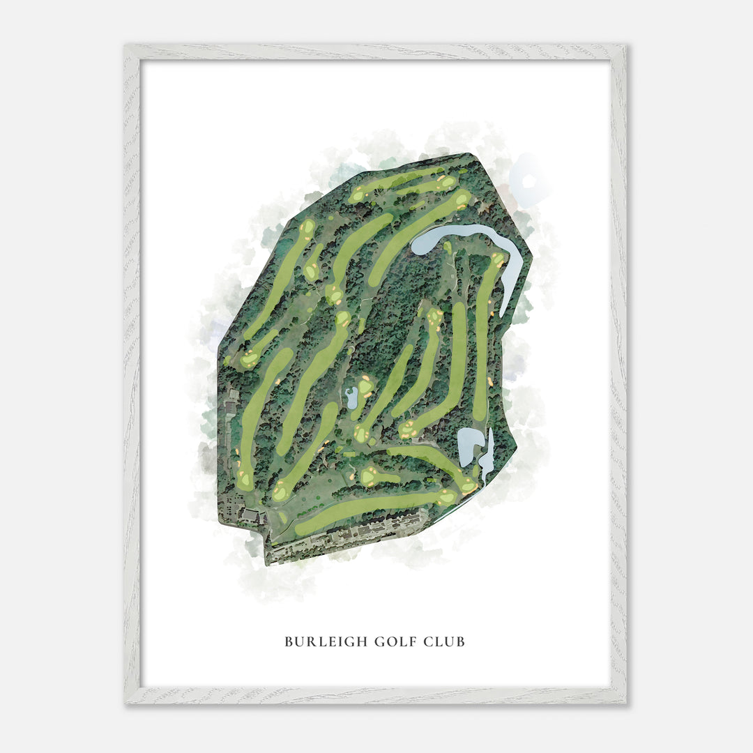 Print of Burleigh Golf Club Classic Map