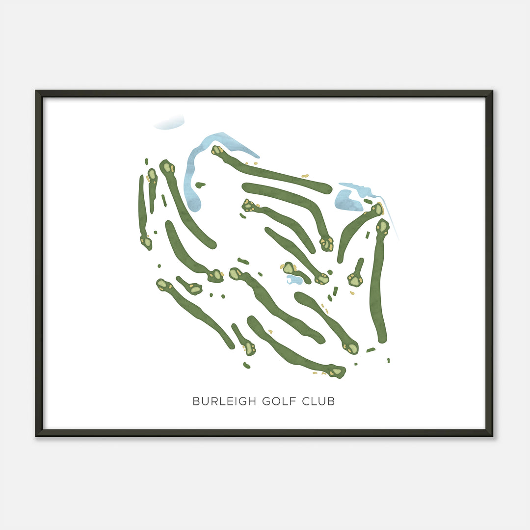 Print of Burleigh Golf Club Modern Map
