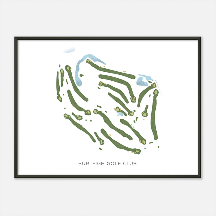 Print of Burleigh Golf Club Modern Map