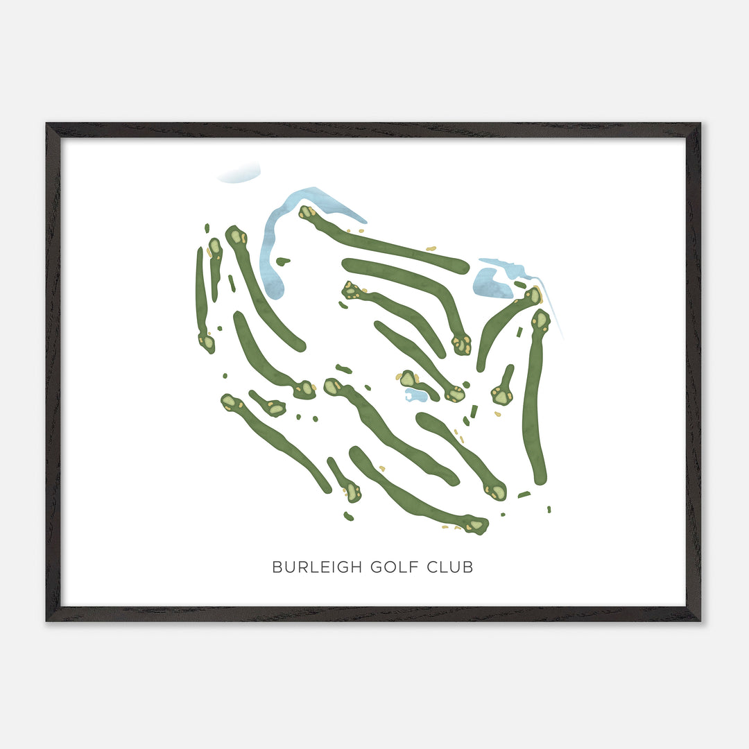 Print of Burleigh Golf Club Modern Map